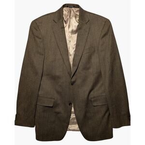 Hart Schaffner Marx Wool Tweed Blazer Mens 42XL Brown USA Made Sport Coat